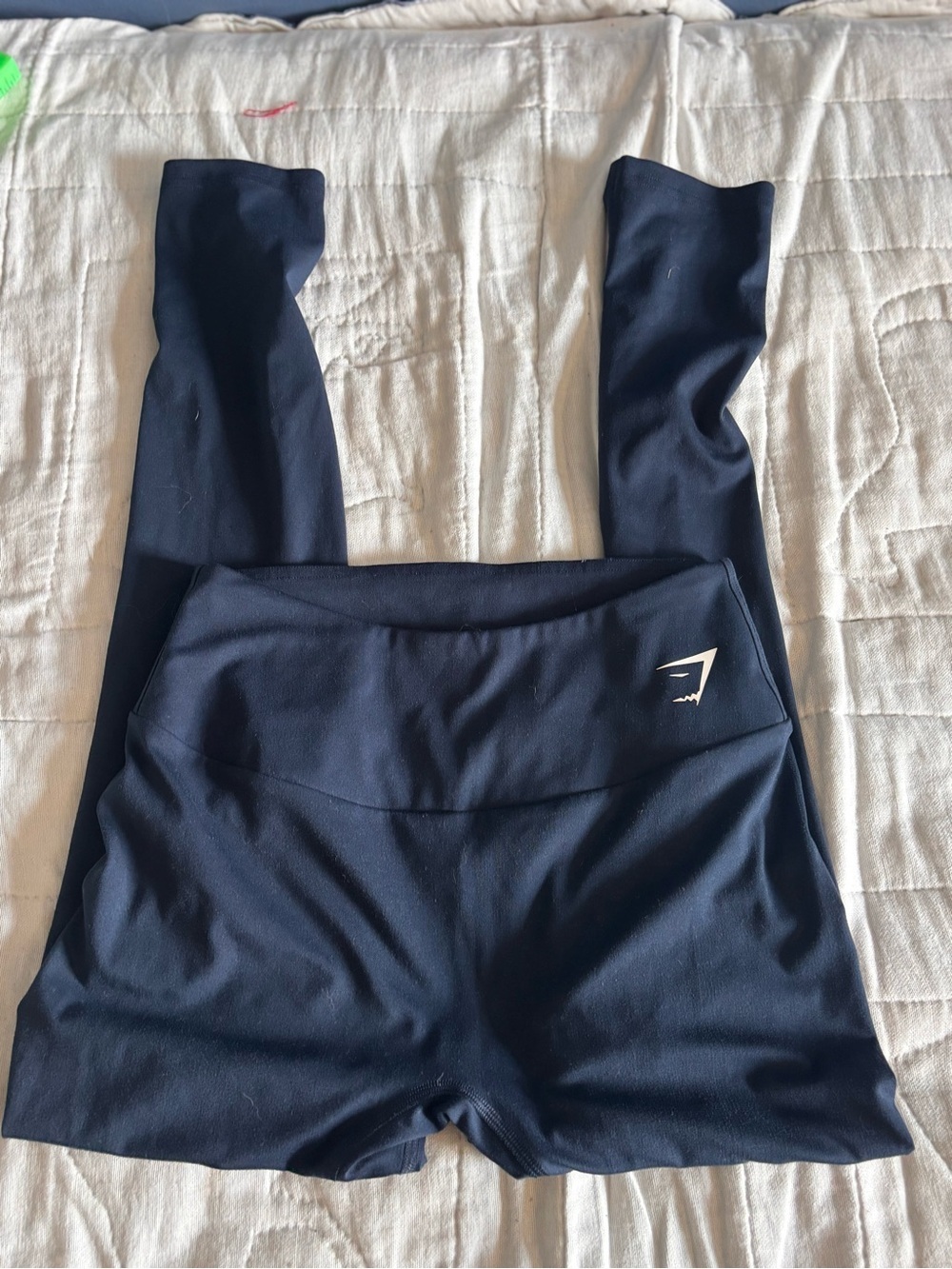 Gym Shark Navy Blue Women’s Leggings Medium Yoga Sports Activewear Body Fit.